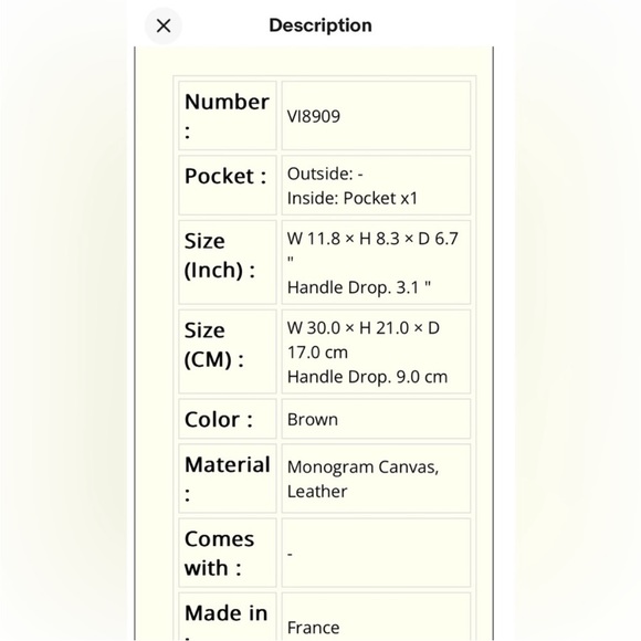 Sold LOUIS VUITTON SPEEDY 30 HANDBAG MONOGRAM VI8909 - Picture 9 of 11